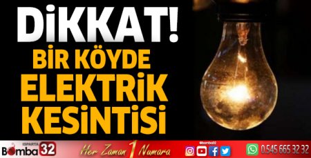 Isparta'da bir köyde elektrik kesintisi