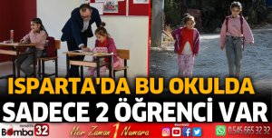Isparta'da bu okulda sadece 2 öğrenci var