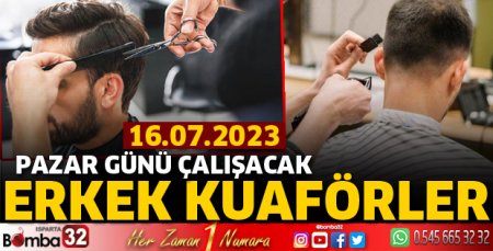 Isparta'da bugün nöbetçi berberler