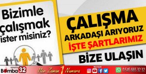 Isparta'da çalışma arkadaşı arıyoruz