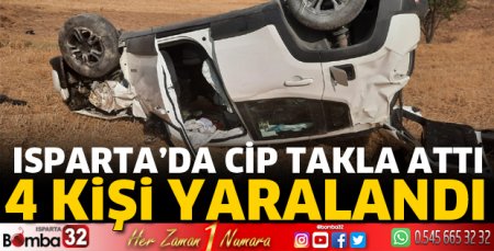Isparta'da cip takla attı