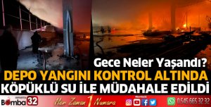Isparta'da depo yangını söndürüldü