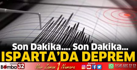 Isparta'da deprem