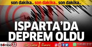 Isparta'da deprem oldu