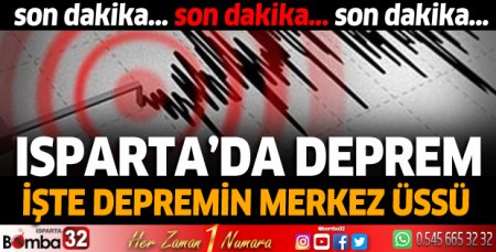 Isparta'da deprem 