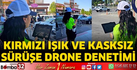Isparta'da Drone ile Trafik Denetimi