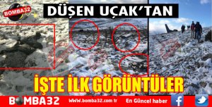 DÜŞEN UÇAĞIN ENKAZ GÖRÜNTÜLERİ