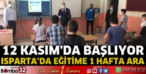 Isparta'da eğitime bir hafta ara