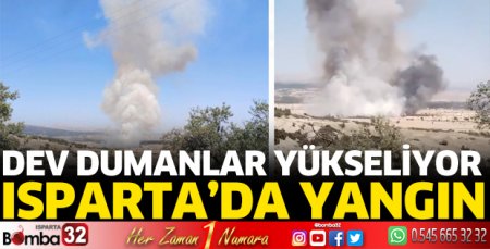 Isparta'da ekin yangını