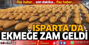 Isparta'da ekmeğe zam geldi