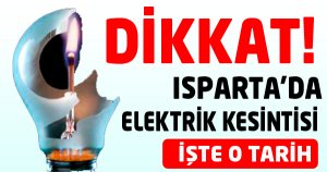Isparta'da Elektrik Kesintisi