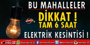ISPARTA'DA ELEKTRİK KESİNTİSİ