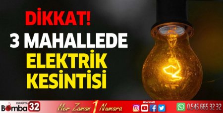 Isparta'da elektrik kesintisi