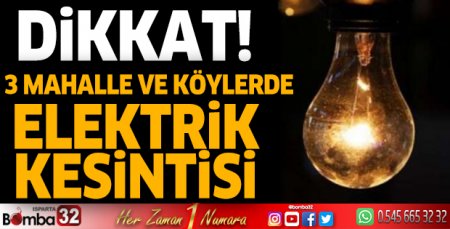 Isparta'da elektrik kesintisi