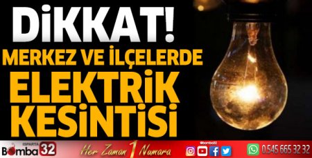 Isparta'da elektrik kesintisi