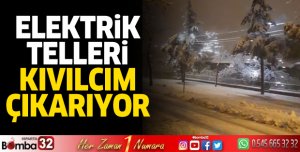 Isparta'da elektrik telleri kıvılcım çıkarıyor 