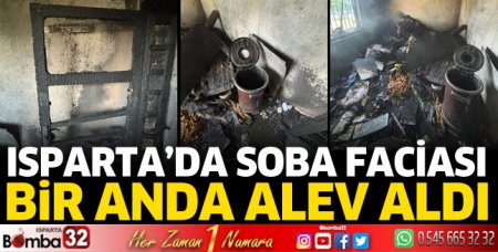 Isparta'da ev yangını 