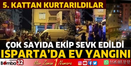 Isparta'da ev yangını