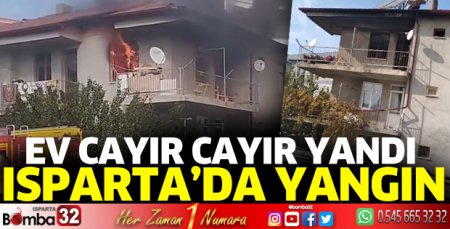 Isparta'da ev yangını
