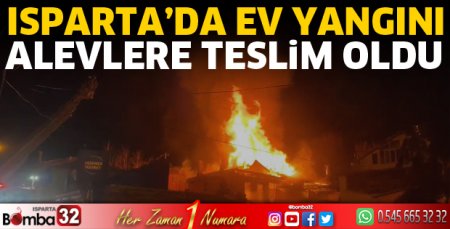 Isparta'da ev yangını