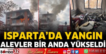 Isparta'da ev yangını