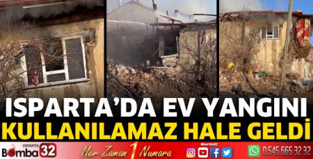 Isparta'da ev yangını