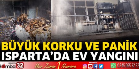 Isparta'da ev yangını