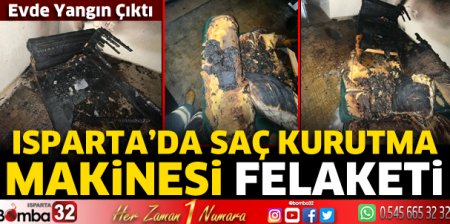 Isparta'da ev yangını