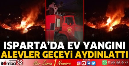 Isparta'da ev yangını