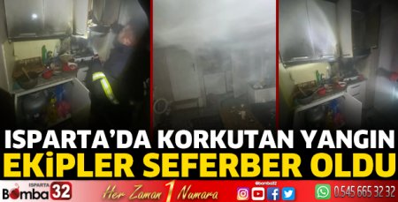 Isparta'da ev yangını