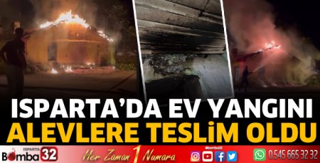 Isparta'da ev yangını