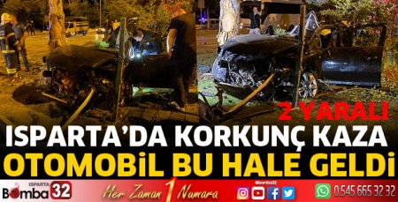 Isparta'da feci kazada 2 yaralı 