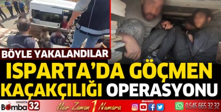 Isparta'da göçmen kaçakçılığı operasyonu