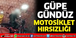 Isparta'da güpe gündüz motosiklet hırsızlığı