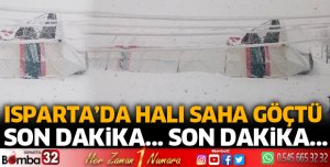 Isparta'da halı saha göçtü