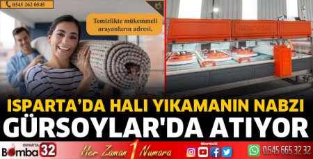 Isparta'da halı yıkamanın nabzı Gürsoylar'da atıyor