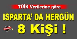 ISPARTA'DA  HER GÜN 8 KİŞİ...