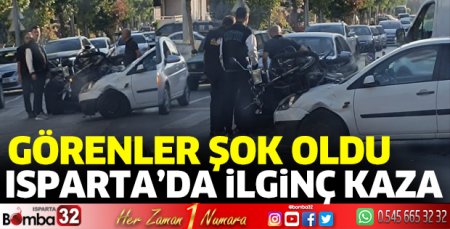 Isparta'da ilginç kaza