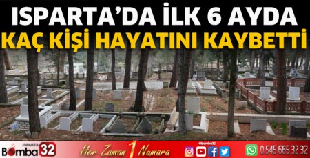 Isparta'da ilk 6 ayda kaç kişi hayatını kaybetti?