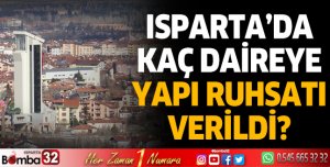 Isparta'da kaç daireye yapı ruhsatı verildi?