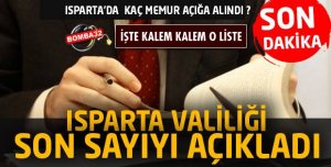 ISPARTA'DA KAÇ KİŞİ GÖREVDEN UZAKLAŞTIRILDI