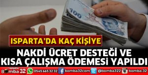 Isparta'da kaç kişiye destek sağlandı