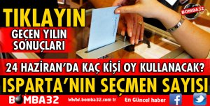 ISPARTA'DA KAÇ SEÇMEN OY KULLANACAK? 
