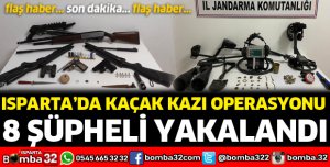 Isparta'da kaça kazı operasyonu