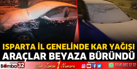 Isparta'da kar yağışı 