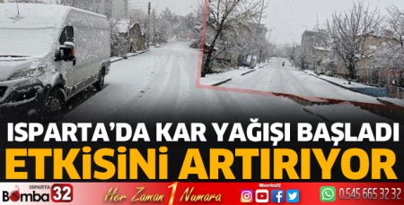 Isparta'da kar yağışı başladı 