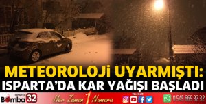 Isparta'da kar yağışı başladı
