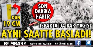 ISPARTA'DA KAR YAĞIŞI TEKRAR BAŞLADI