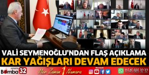 Isparta'da kar yağışları devam edecek