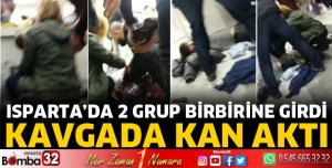 Isparta'da kavgada kan aktı